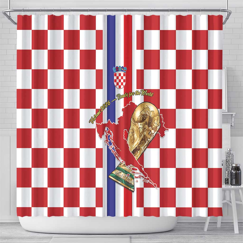 Croatia Football Shower Curtain Vatreni 2026 Ready For The World - Wonder Print Shop