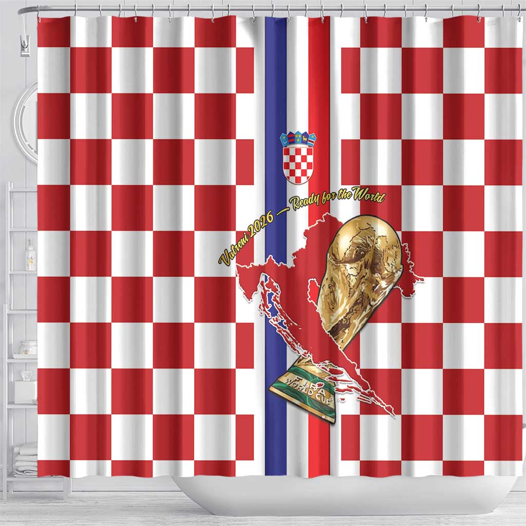 Croatia Football Shower Curtain Vatreni 2026 Ready For The World - Wonder Print Shop