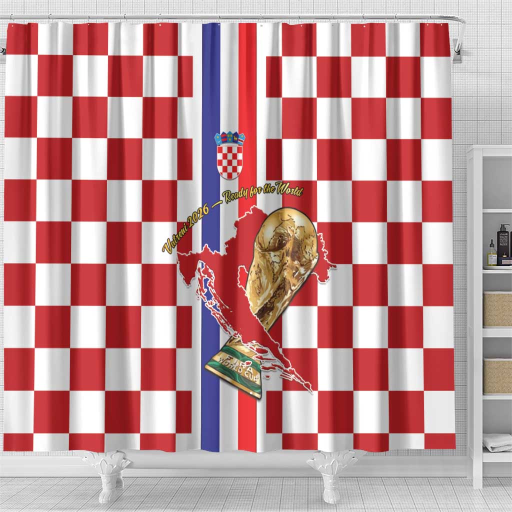 Croatia Football Shower Curtain Vatreni 2026 Ready For The World - Wonder Print Shop