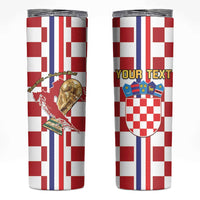 Custom Croatia Football Skinny Tumbler Vatreni 2026 Ready For The World - Wonder Print Shop