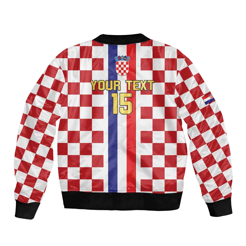 Custom Croatia Football Sleeve Zip Bomber Jacket Vatreni 2026 Ready For The World - Wonder Print Shop