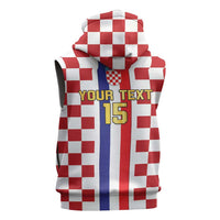 Custom Croatia Football Sleeveless Hoodie Vatreni 2026 Ready For The World - Wonder Print Shop