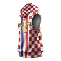 Custom Croatia Football Sleeveless Hoodie Vatreni 2026 Ready For The World - Wonder Print Shop