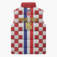Custom Croatia Football Sleeveless Puffer Jacket Vatreni 2026 Ready For The World - Wonder Print Shop