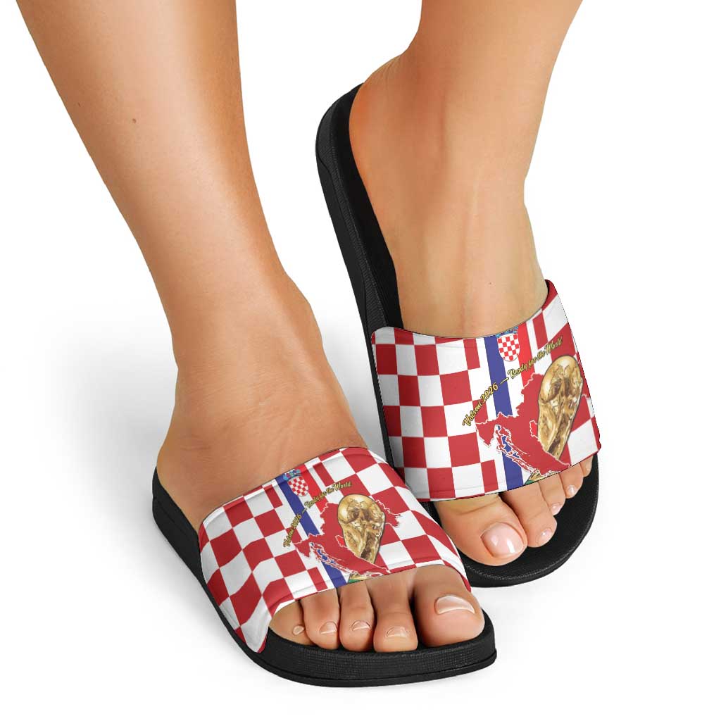 Croatia Football Slide Sandals Vatreni 2026 Ready For The World - Wonder Print Shop