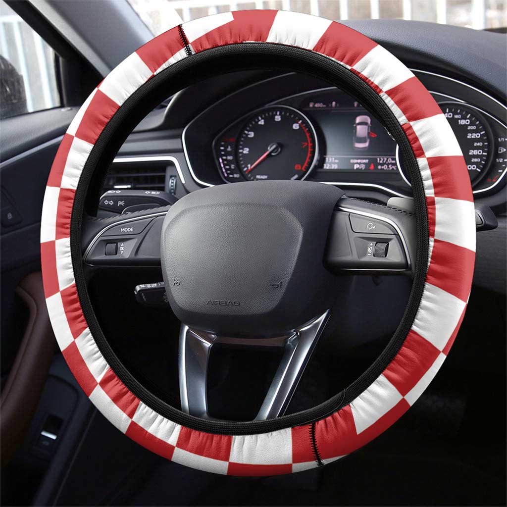 Croatia Football Steering Wheel Cover Vatreni 2026 Ready For The World - Wonder Print Shop