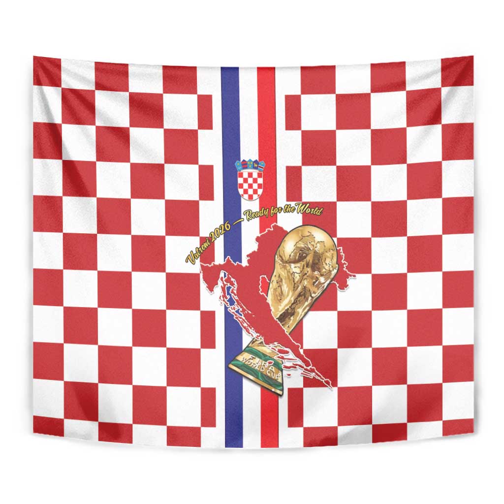 Croatia Football Tapestry Vatreni 2026 Ready For The World - Wonder Print Shop