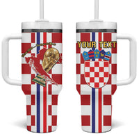 Custom Croatia Football Tumbler With Handle Vatreni 2026 Ready For The World - Wonder Print Shop