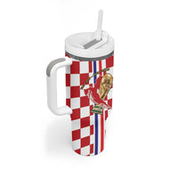 Custom Croatia Football Tumbler With Handle Vatreni 2026 Ready For The World - Wonder Print Shop