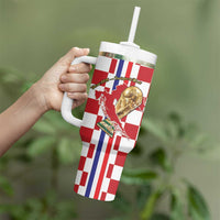 Custom Croatia Football Tumbler With Handle Vatreni 2026 Ready For The World - Wonder Print Shop