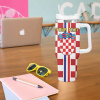 Custom Croatia Football Tumbler With Handle Vatreni 2026 Ready For The World - Wonder Print Shop