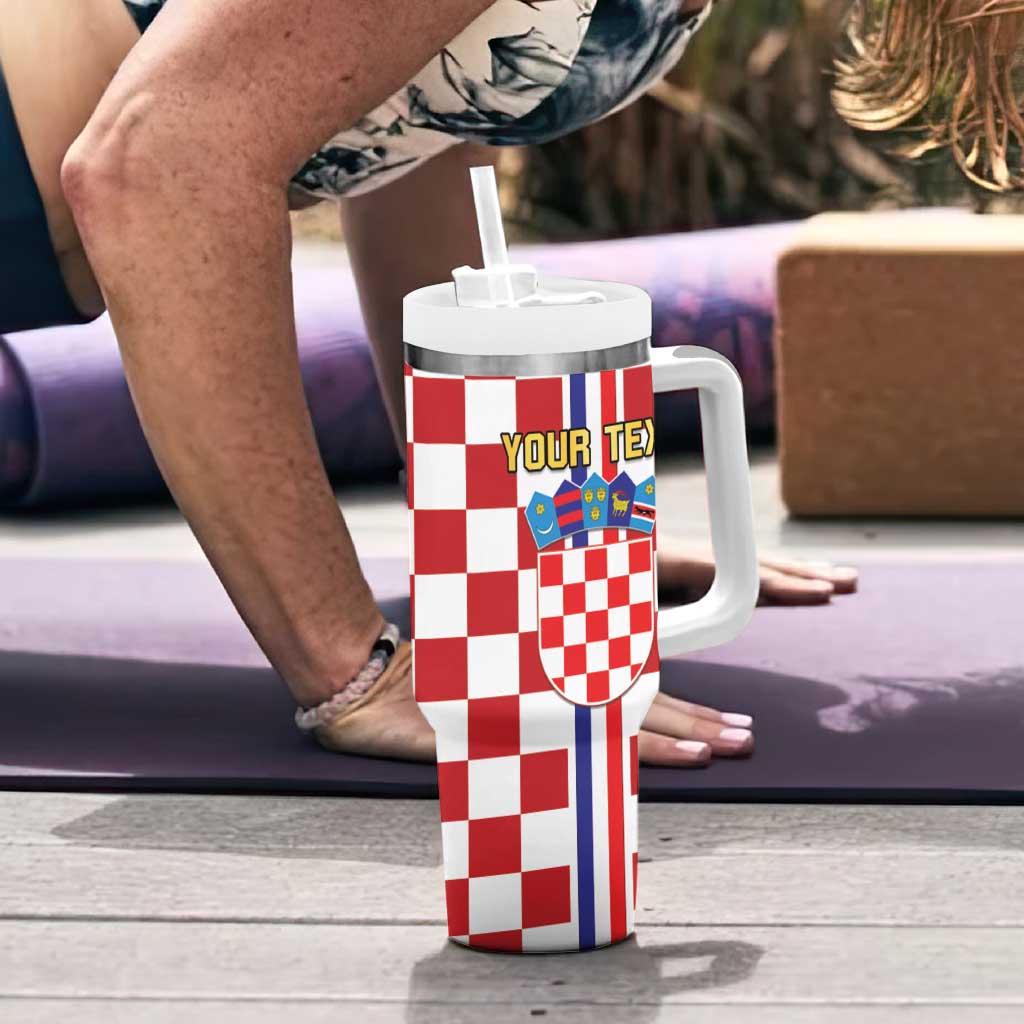Custom Croatia Football Tumbler With Handle Vatreni 2026 Ready For The World - Wonder Print Shop