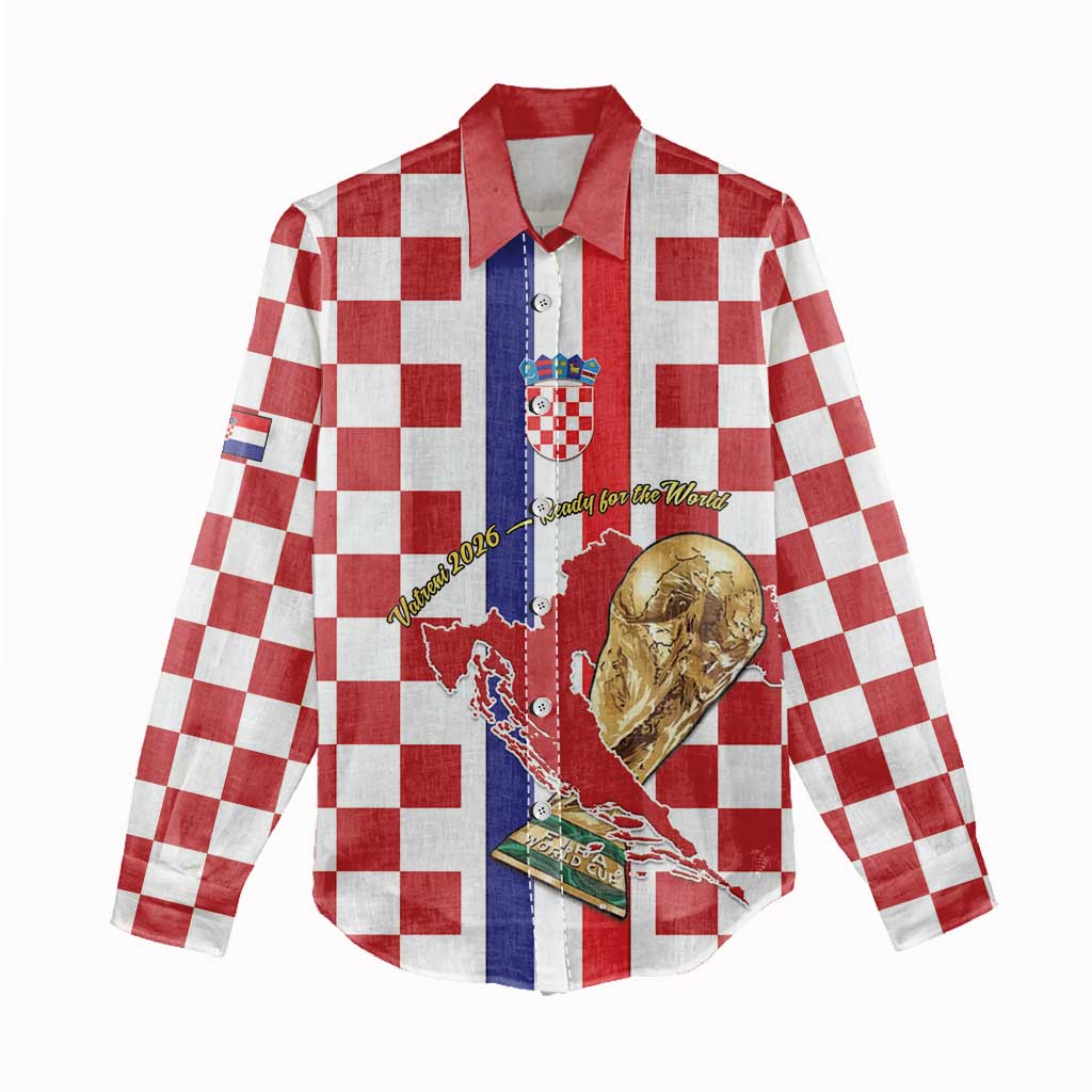 Custom Croatia Football Women Casual Shirt Vatreni 2026 Ready For The World - Wonder Print Shop