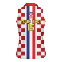 Custom Croatia Football Women Sleeveless Polo Shirt Vatreni 2026 Ready For The World - Wonder Print Shop