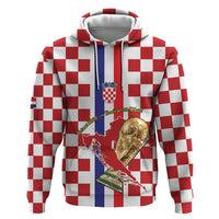 Custom Croatia Football Zip Hoodie Vatreni 2026 Ready For The World - Wonder Print Shop