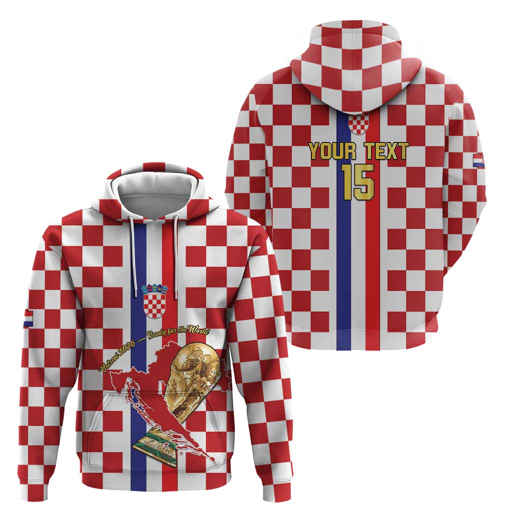 Custom Croatia Football Zip Hoodie Vatreni 2026 Ready For The World - Wonder Print Shop