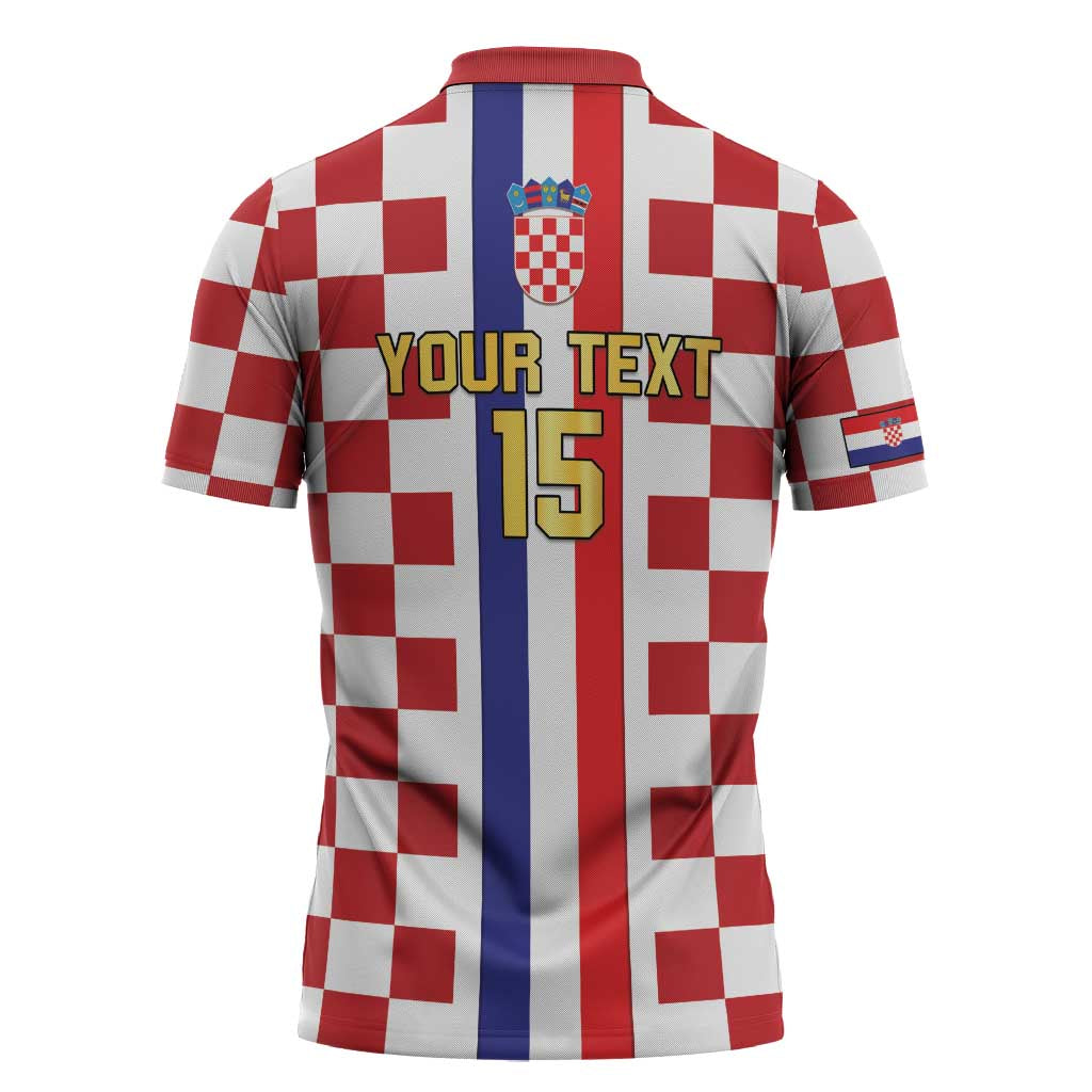 Custom Croatia Football Zipper Polo Shirt Vatreni 2026 Ready For The World - Wonder Print Shop