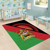 Personalised Malawi Area Rug Coat Of Arms - Flag Style - Wonder Print Shop