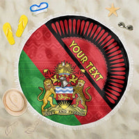 Personalised Malawi Beach Blanket Coat Of Arms - Flag Style - Wonder Print Shop