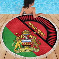 Personalised Malawi Beach Blanket Coat Of Arms - Flag Style - Wonder Print Shop