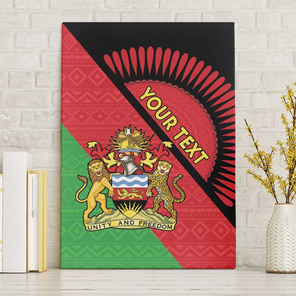 Personalised Malawi Canvas Wall Art Coat Of Arms - Flag Style - Wonder Print Shop