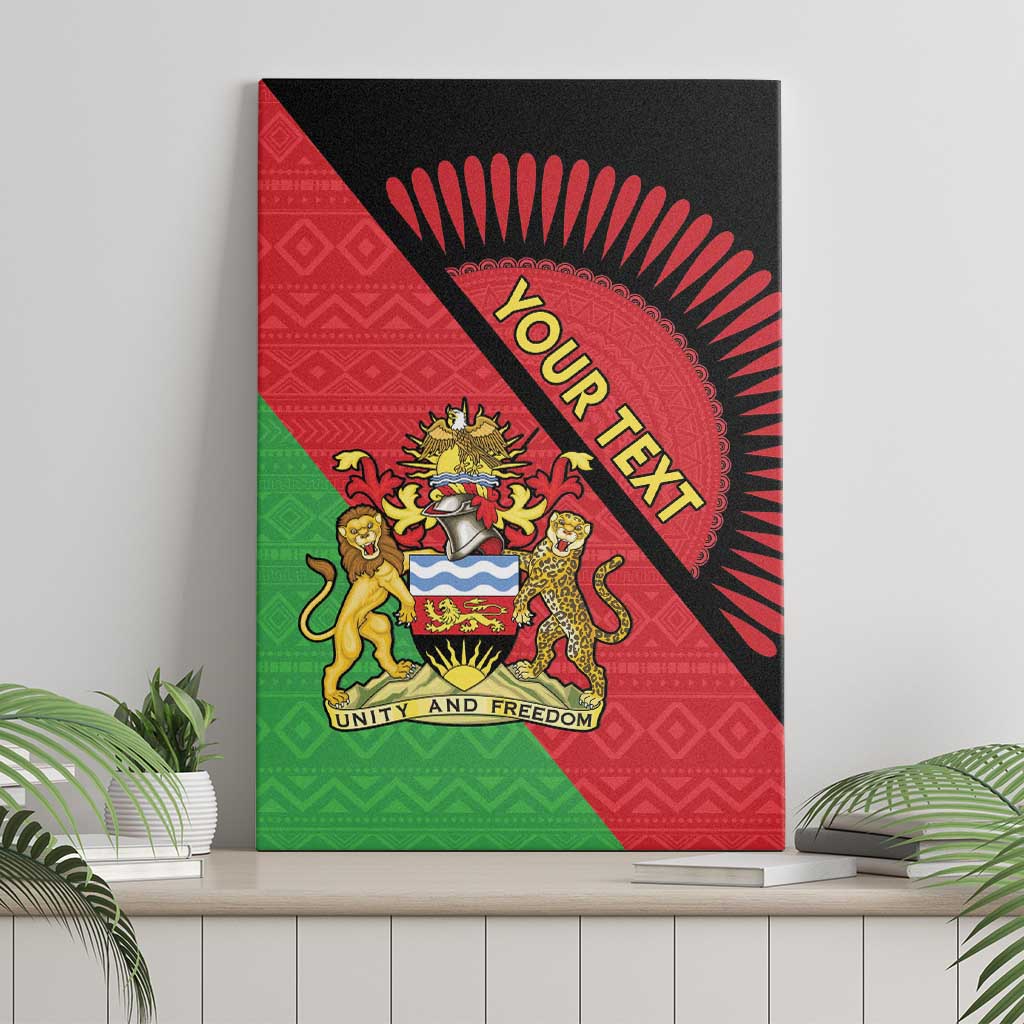 Personalised Malawi Canvas Wall Art Coat Of Arms - Flag Style - Wonder Print Shop