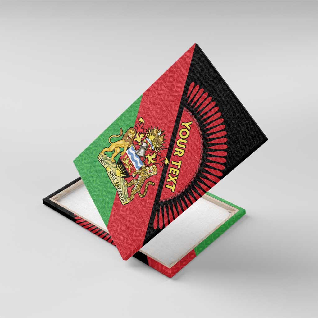 Personalised Malawi Canvas Wall Art Coat Of Arms - Flag Style - Wonder Print Shop