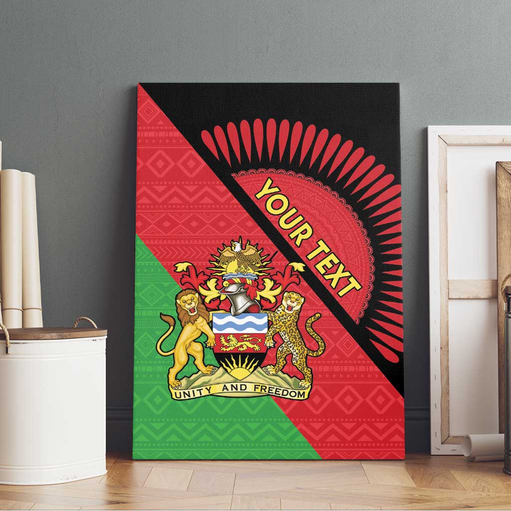 Personalised Malawi Canvas Wall Art Coat Of Arms - Flag Style - Wonder Print Shop