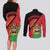Personalised Malawi Couples Matching Long Sleeve Bodycon Dress and Long Sleeve Button Shirt Coat Of Arms - Flag Style