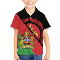 Personalised Malawi Kid Hawaiian Shirt Coat Of Arms - Flag Style - Wonder Print Shop
