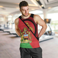 Personalised Malawi Men Tank Top Coat Of Arms - Flag Style - Wonder Print Shop