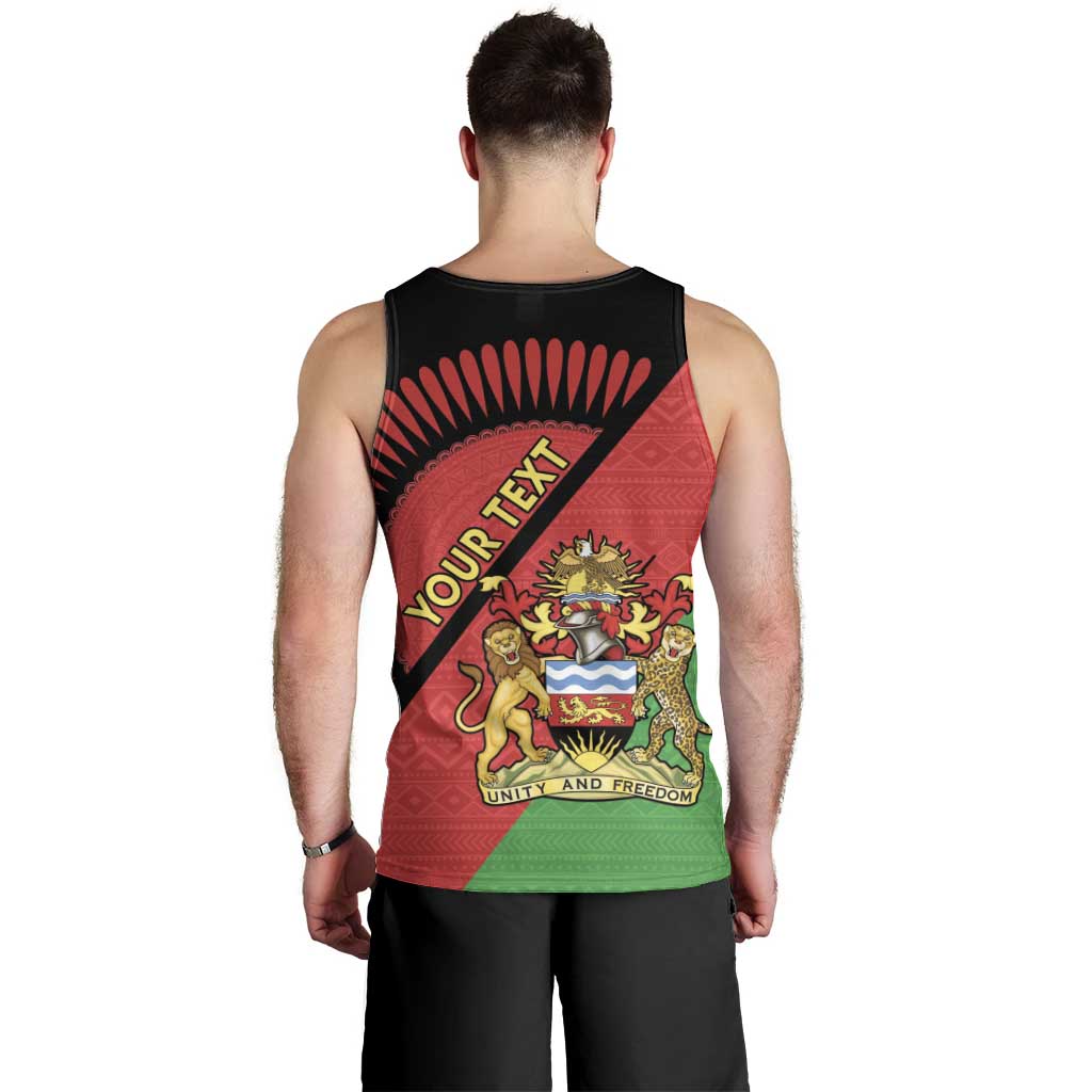 Personalised Malawi Men Tank Top Coat Of Arms - Flag Style - Wonder Print Shop