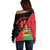 Personalised Malawi Off Shoulder Sweater Coat Of Arms - Flag Style - Wonder Print Shop