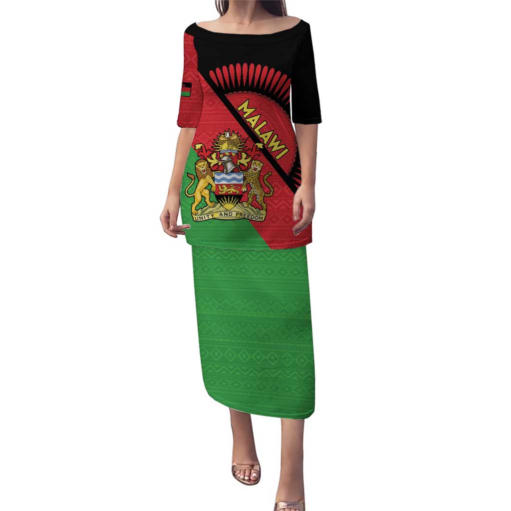 Personalised Malawi Puletasi Coat Of Arms - Flag Style - Wonder Print Shop