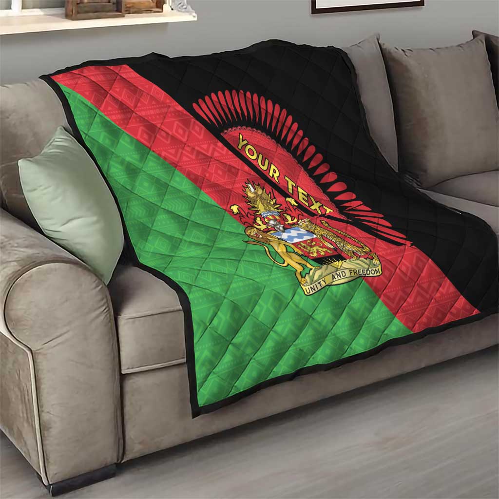 Personalised Malawi Quilt Coat Of Arms - Flag Style - Wonder Print Shop