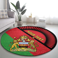 Personalised Malawi Round Carpet Coat Of Arms - Flag Style - Wonder Print Shop