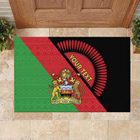 Personalised Malawi Rubber Doormat Coat Of Arms - Flag Style - Wonder Print Shop
