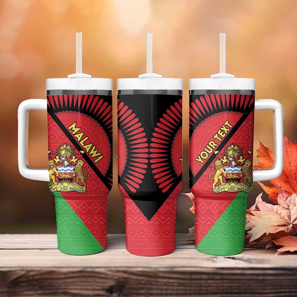 Personalised Malawi Tumbler With Handle Coat Of Arms - Flag Style - Wonder Print Shop