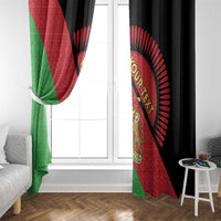 Personalised Malawi Window Curtain Coat Of Arms - Flag Style - Wonder Print Shop