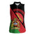 Personalised Malawi Women Sleeveless Polo Shirt Coat Of Arms - Flag Style - Wonder Print Shop