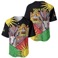 Personalised Malawi Thomsons Gazelle Baseball Jersey Lotus - African Pattern - Wonder Print Shop