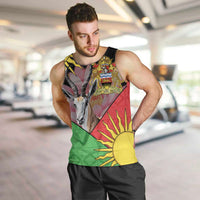 Personalised Malawi Thomsons Gazelle Men Tank Top Lotus - African Pattern - Wonder Print Shop