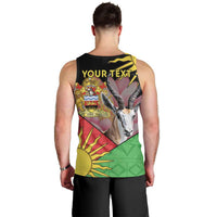 Personalised Malawi Thomsons Gazelle Men Tank Top Lotus - African Pattern - Wonder Print Shop