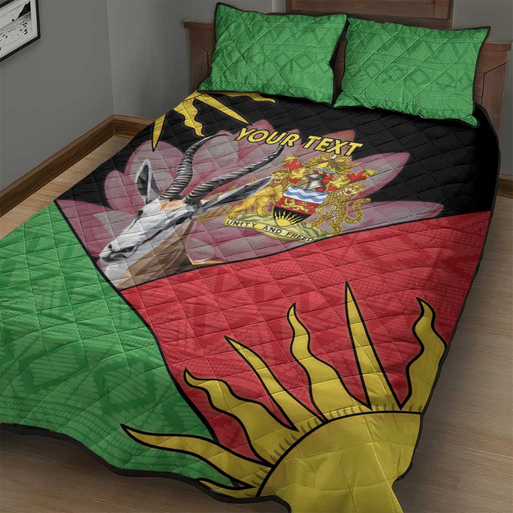 Personalised Malawi Thomsons Gazelle Quilt Bed Set Lotus - African Pattern - Wonder Print Shop