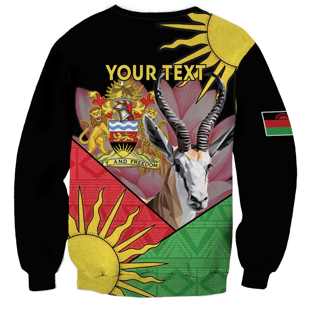 Personalised Malawi Thomsons Gazelle Sweatshirt Lotus - African Pattern - Wonder Print Shop