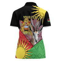 Personalised Malawi Thomsons Gazelle Women Polo Shirt Lotus - African Pattern - Wonder Print Shop