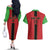 Custom Malawi Football Couples Matching Off The Shoulder Long Sleeve Dress and Hawaiian Shirt Go Flames
