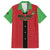 Custom Malawi Football Family Matching Off The Shoulder Long Sleeve Dress and Hawaiian Shirt Go Flames