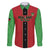 Custom Malawi Football Family Matching Off The Shoulder Long Sleeve Dress and Hawaiian Shirt Go Flames