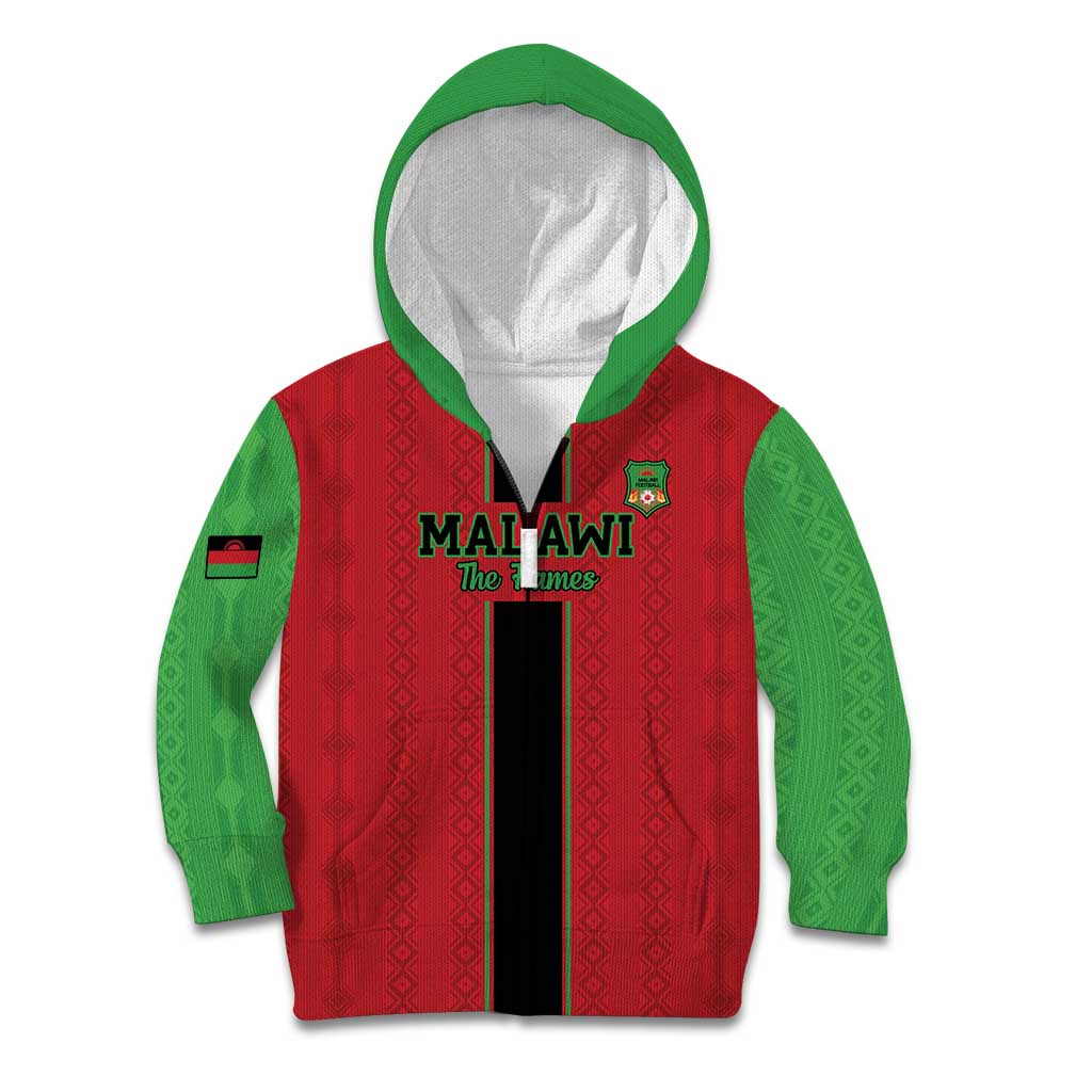 Custom Malawi Football Kid Hoodie Go Flames - Wonder Print Shop